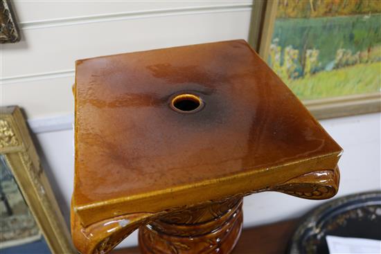 A Burmantofts jardiniere stand height 66cm